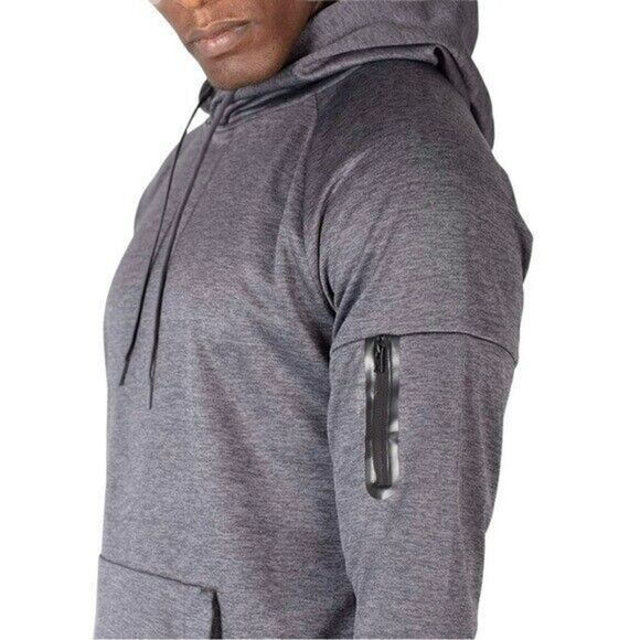 Layer 8 Men’s Gray Performance Hoodie Size Small NEW - Picture 5 of 12